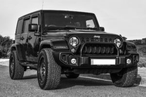 Black jeep.