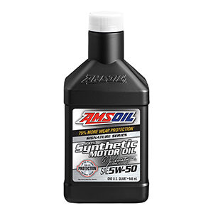 AMSOIL Signature Series 5W-50 Synthetic Motor Oil.