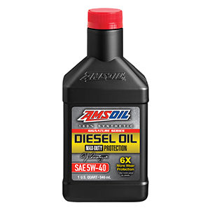 AMSOIL Signature Series Max-Duty Synthetic Diesel Oil 5W-40.