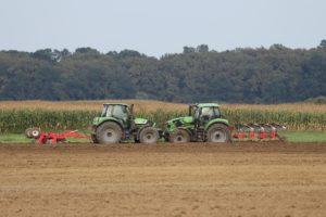 Farm tractors.