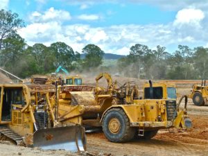 CAT bulldozing equipment.