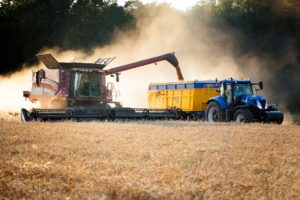 Harvester tractor.