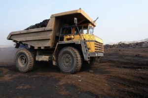 Coal mining dump truck.