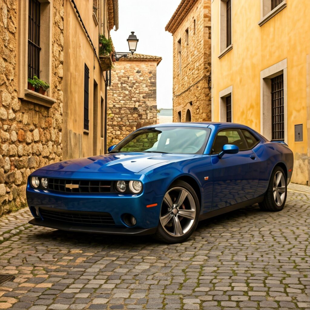 Blue Mustang Car