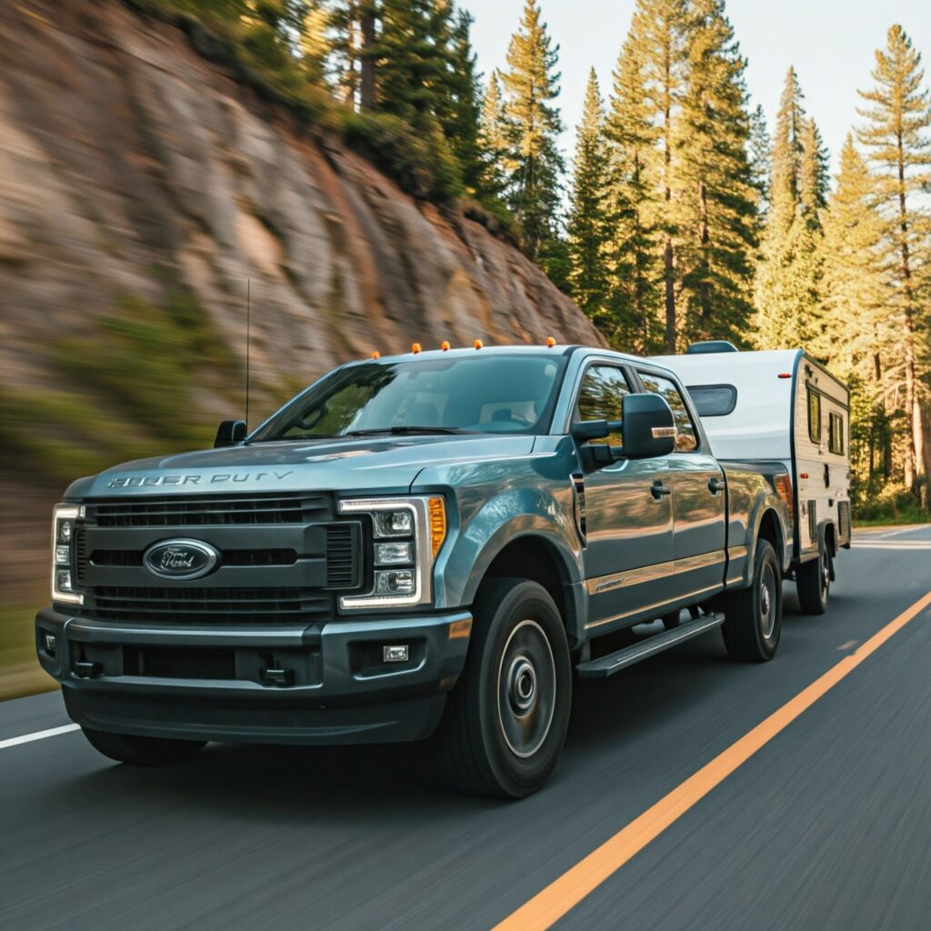 Gray Truck Camper