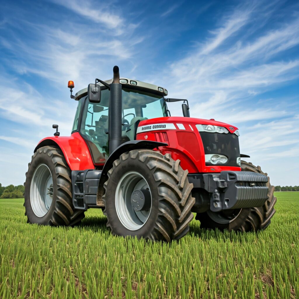 Red Diesel Farm Tractor