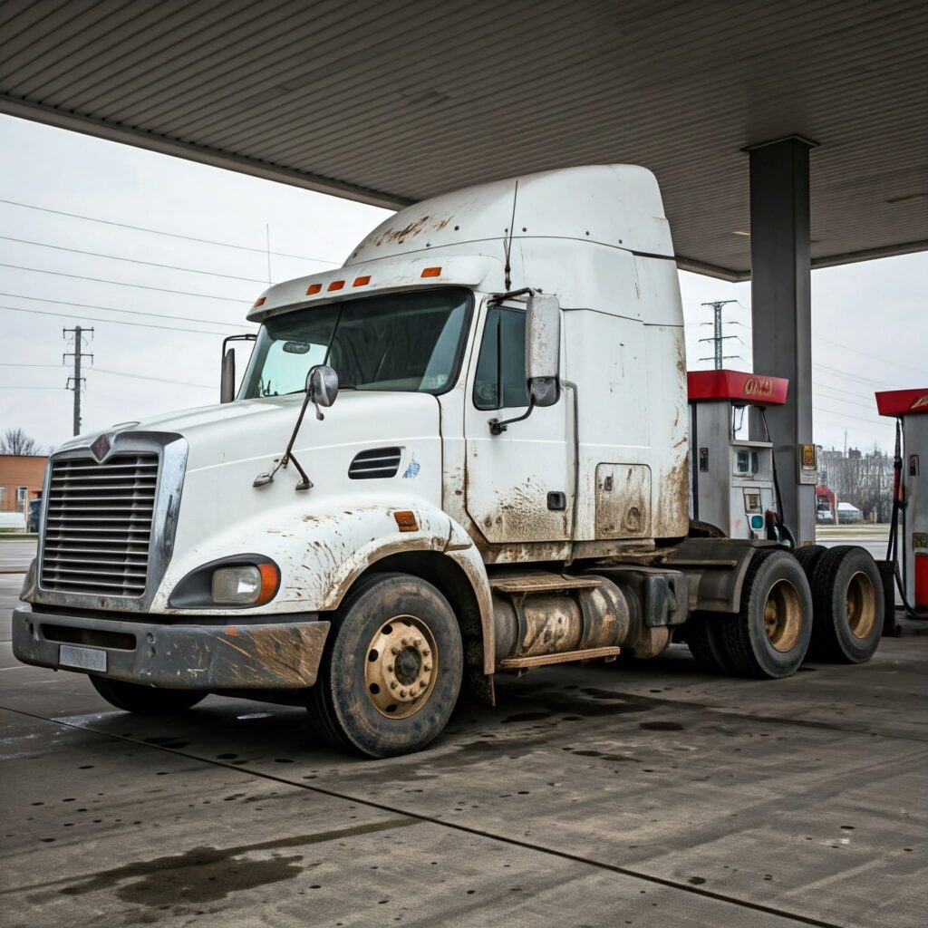 White Semi Truck