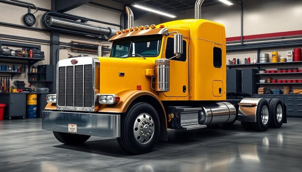 Yellow Peterbilt Diesel Tractor