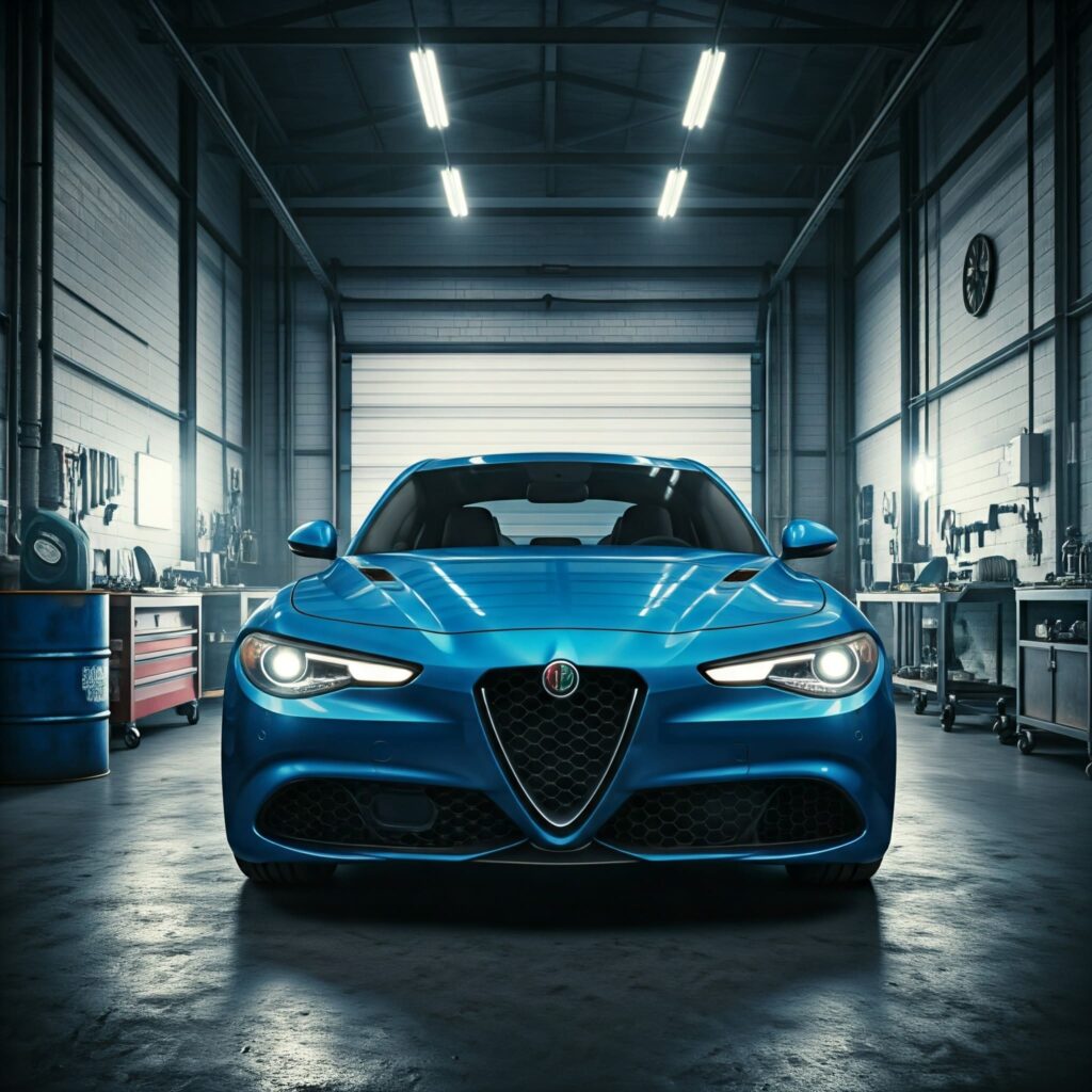 Blue Alfa Romeo