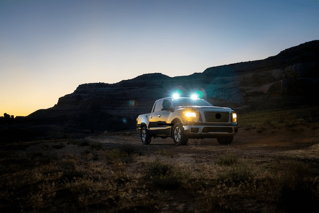Featured image for "2017 Nissan Titan Oil Type" blog post. Nissan truck.