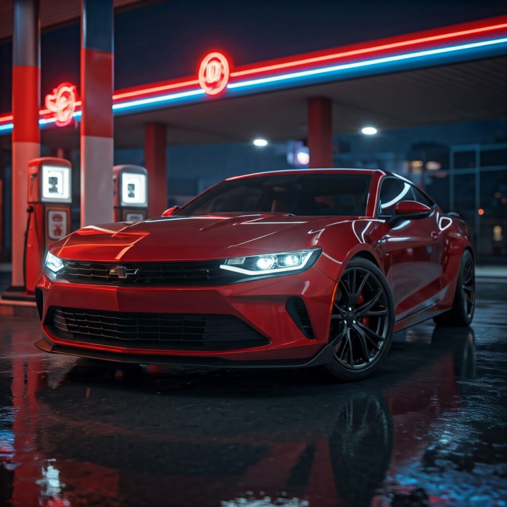 Red Chevy Car