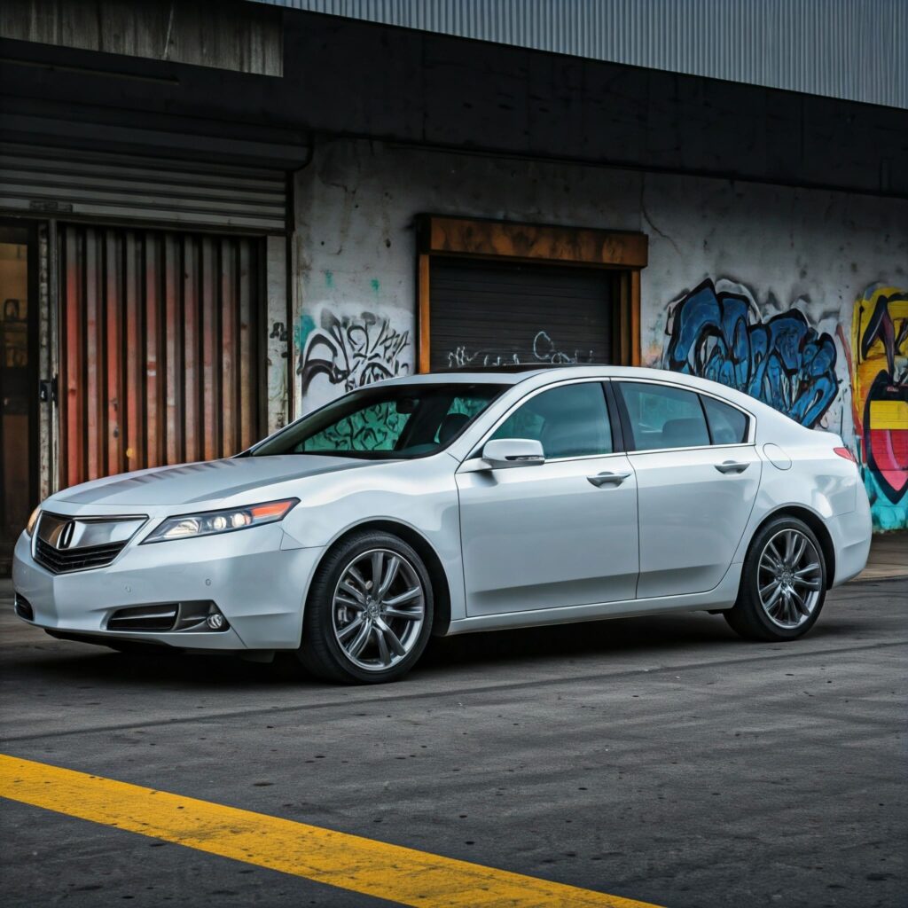 White Acura Tl