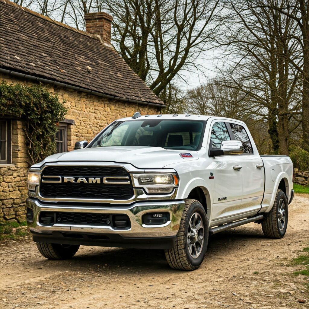 White Dodge Ram