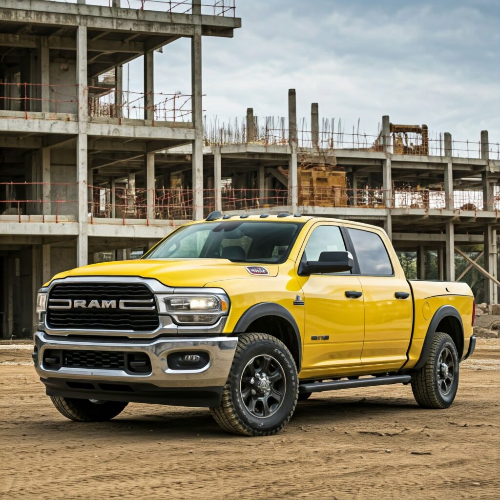 Yellow Dodge Ram