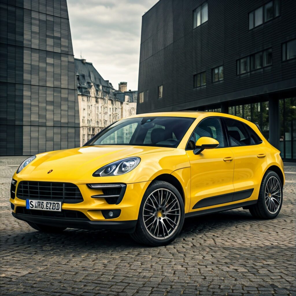 Yellow Porsche Macan