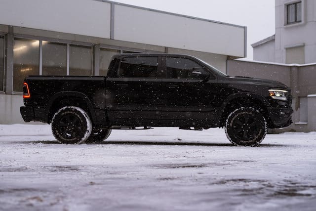 Featured image for "2020 Ram* 1500 Oil Type" blog post. Black Ram 1500 truck.