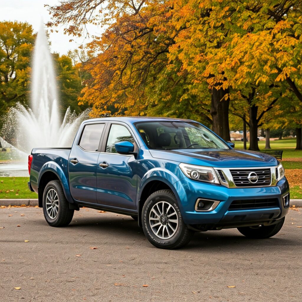 Blue Nissan Frontier