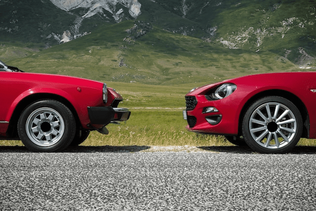 Featured image for "2017 Fiat* 124 Spider Oil Type" blog post. Red Fiat cars.