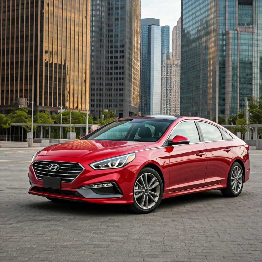 Red Hyundai Sonata