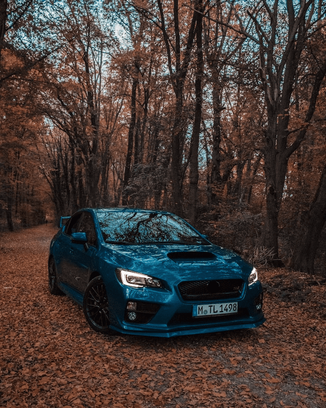 Featured image for "2020 WRX Oil Type" blog post. Blue Subaru.