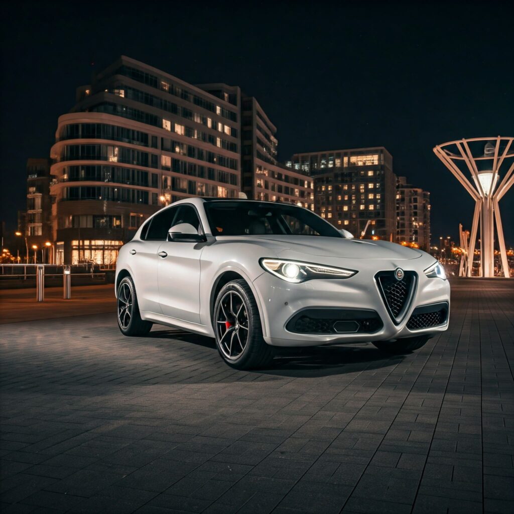 White Alfa Stelvio