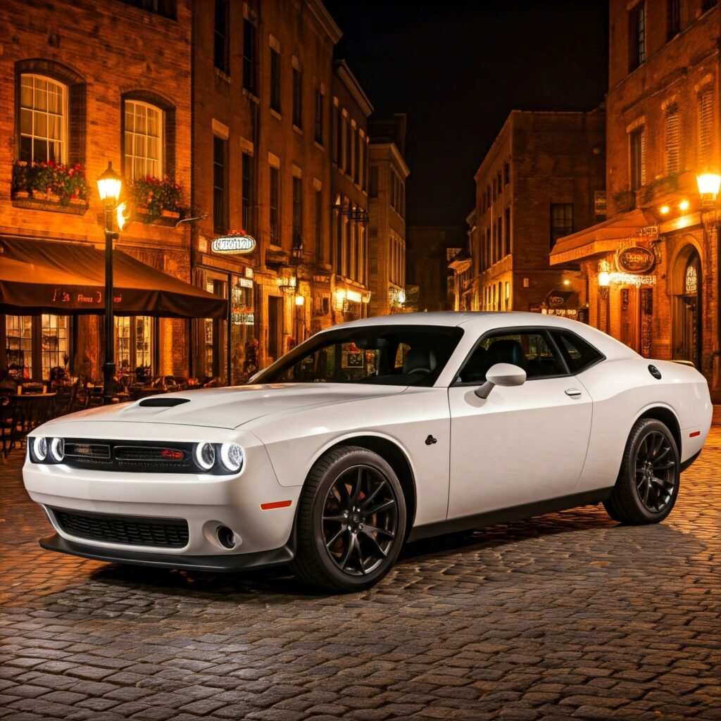 White Dodge Challenger