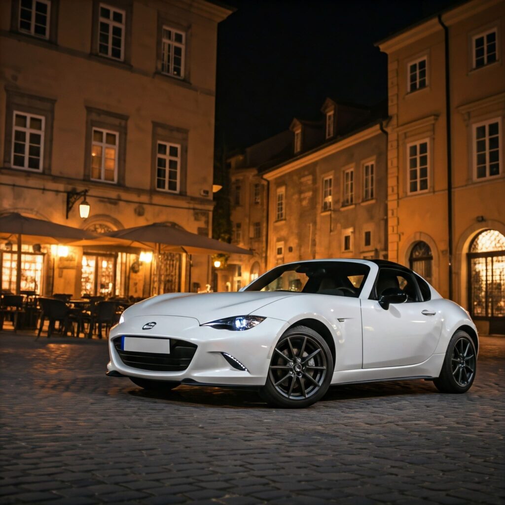 White Mazda Miata