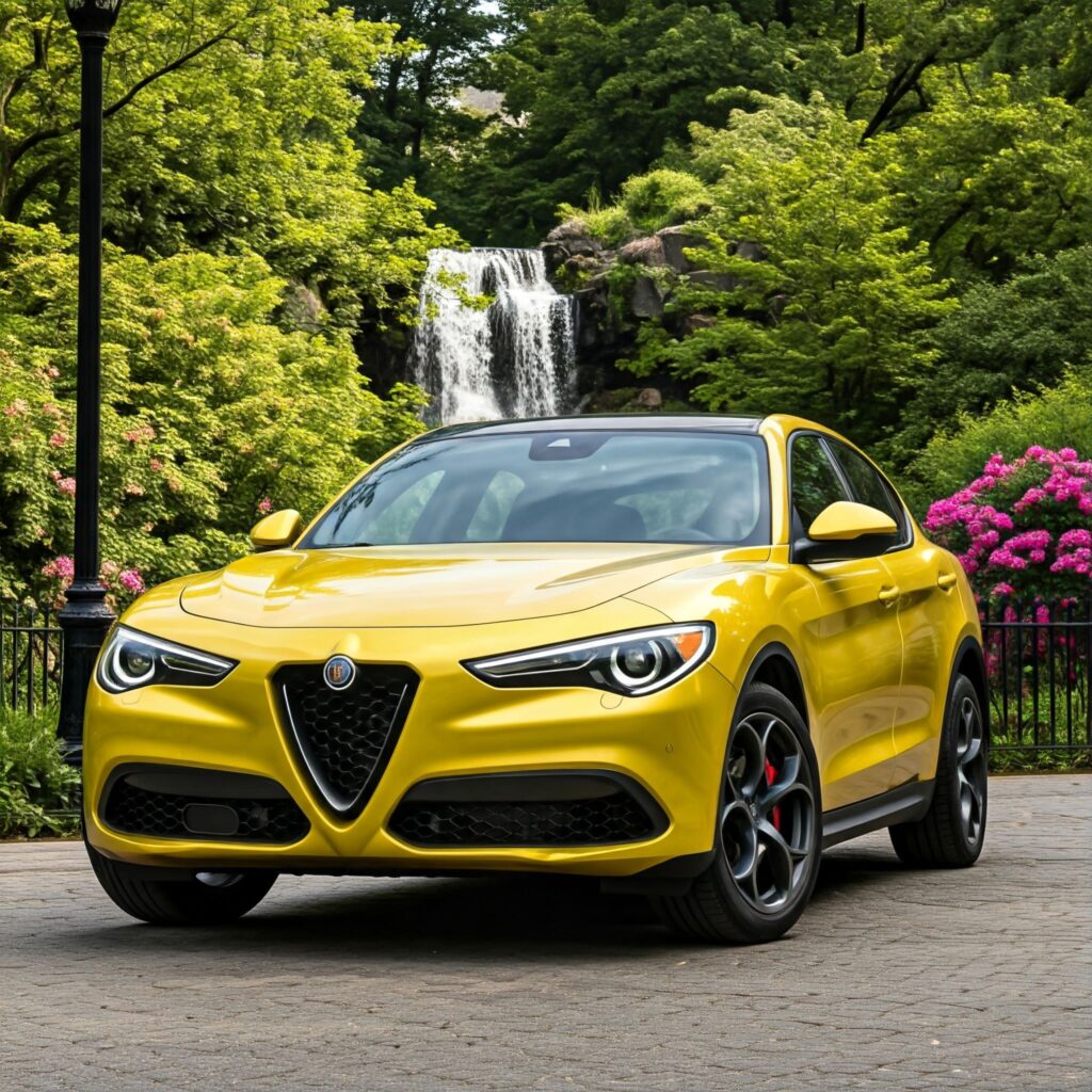 Yellow Alfa Stelvio