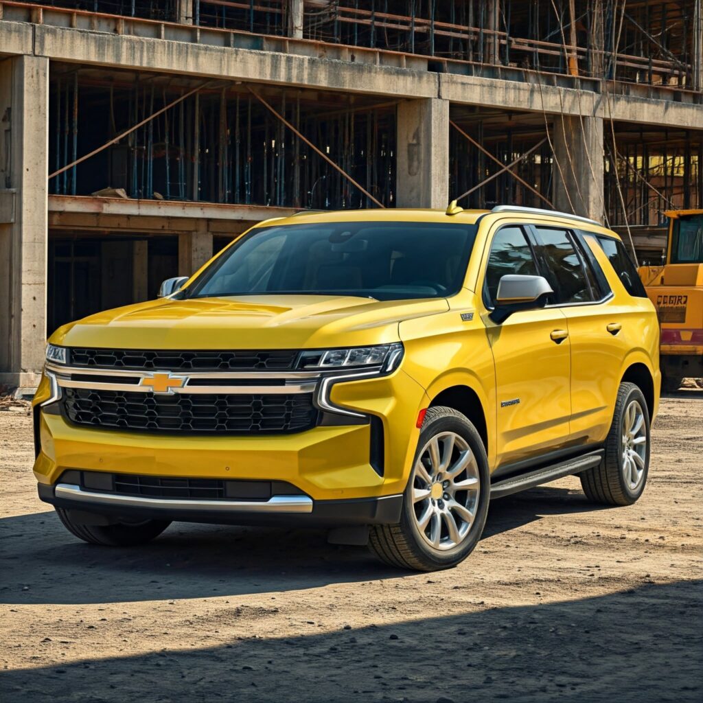 Yellow Chevy Tahoe