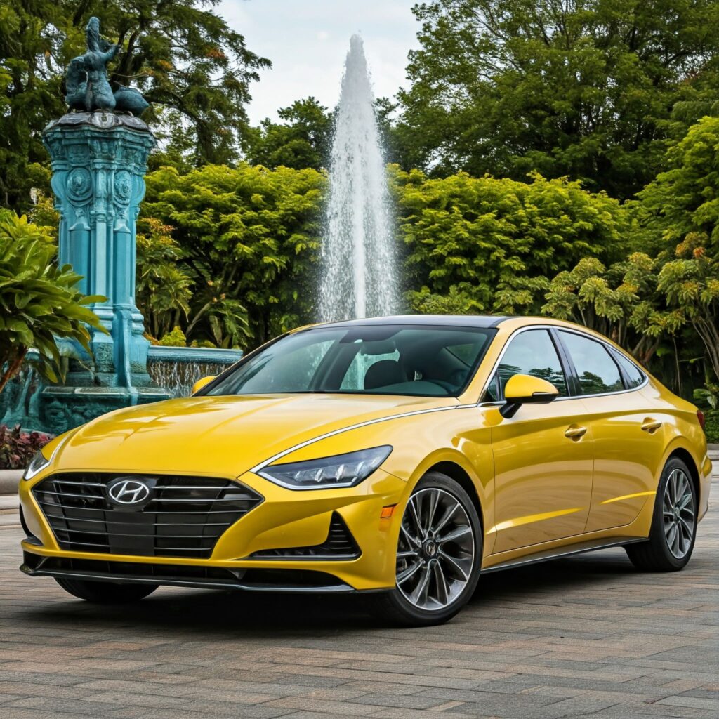 Yellow Hyundai Sonata