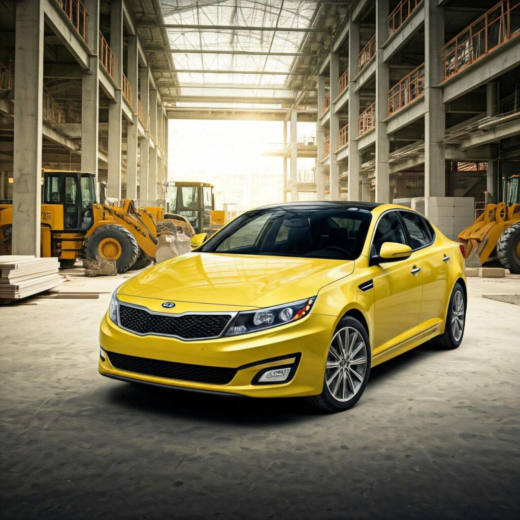 Yellow Kia Optima