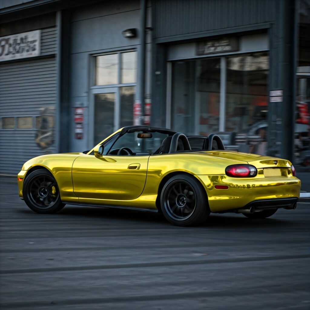 Yellow Mazda Miata