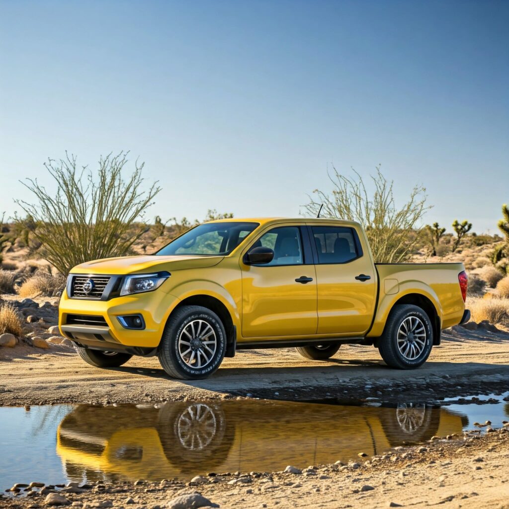 Yellow Nissan Frontier