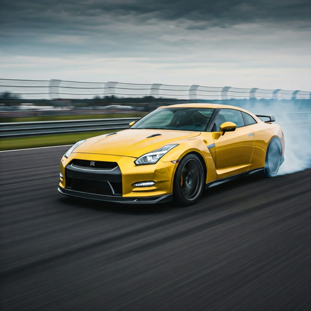 Yellow Nissan Gtr