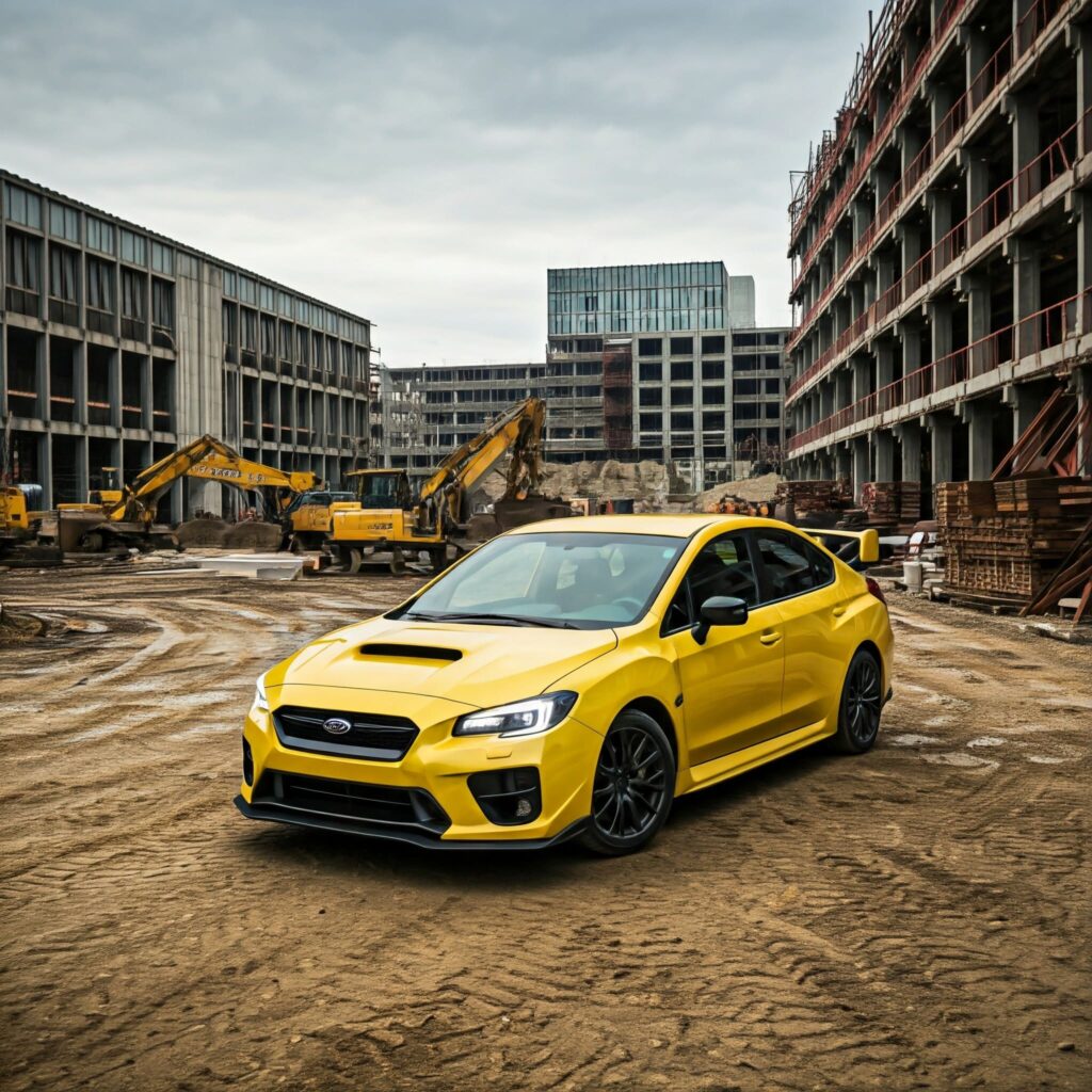 Yellow Subaru Wrx