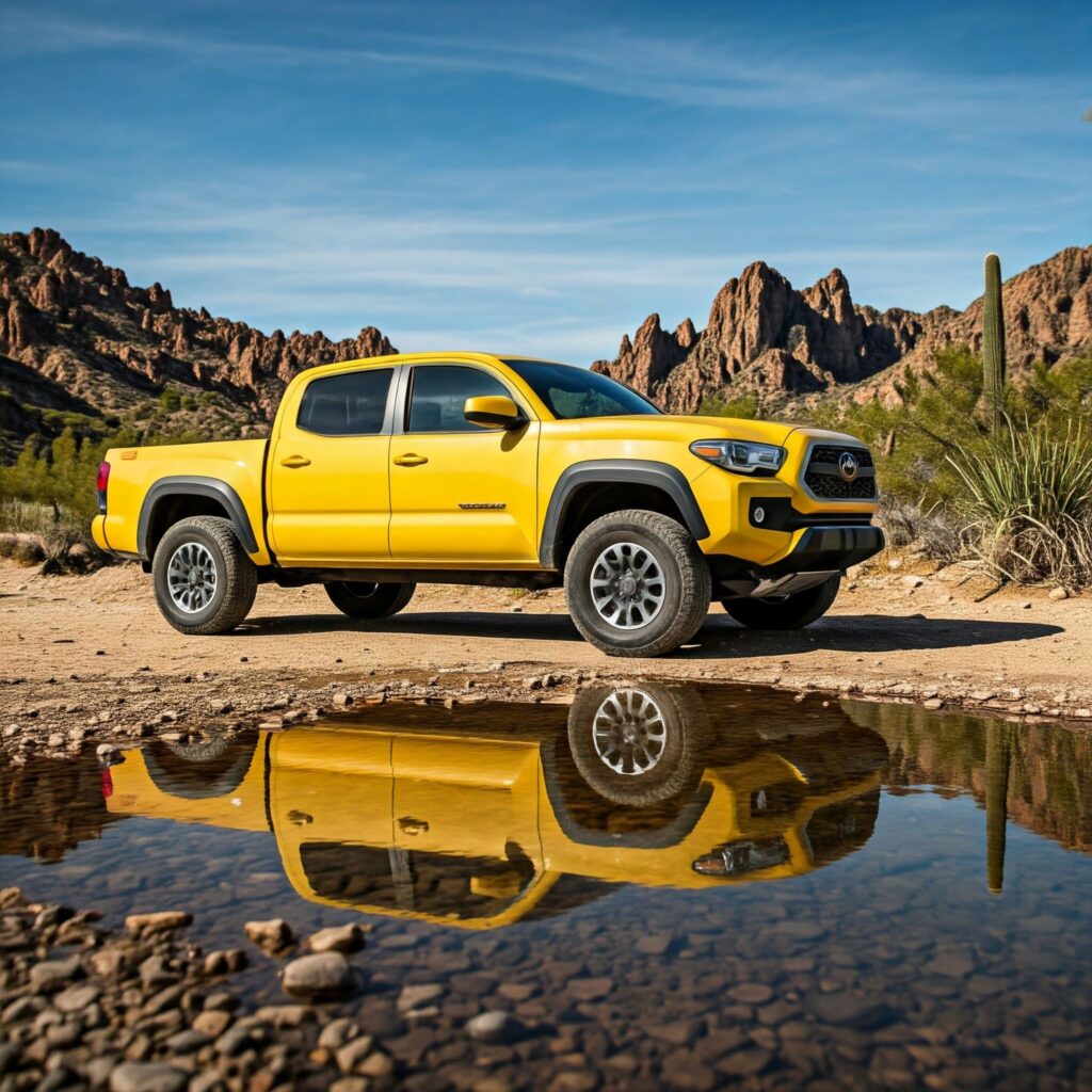 Yellow Toyota Tacoma