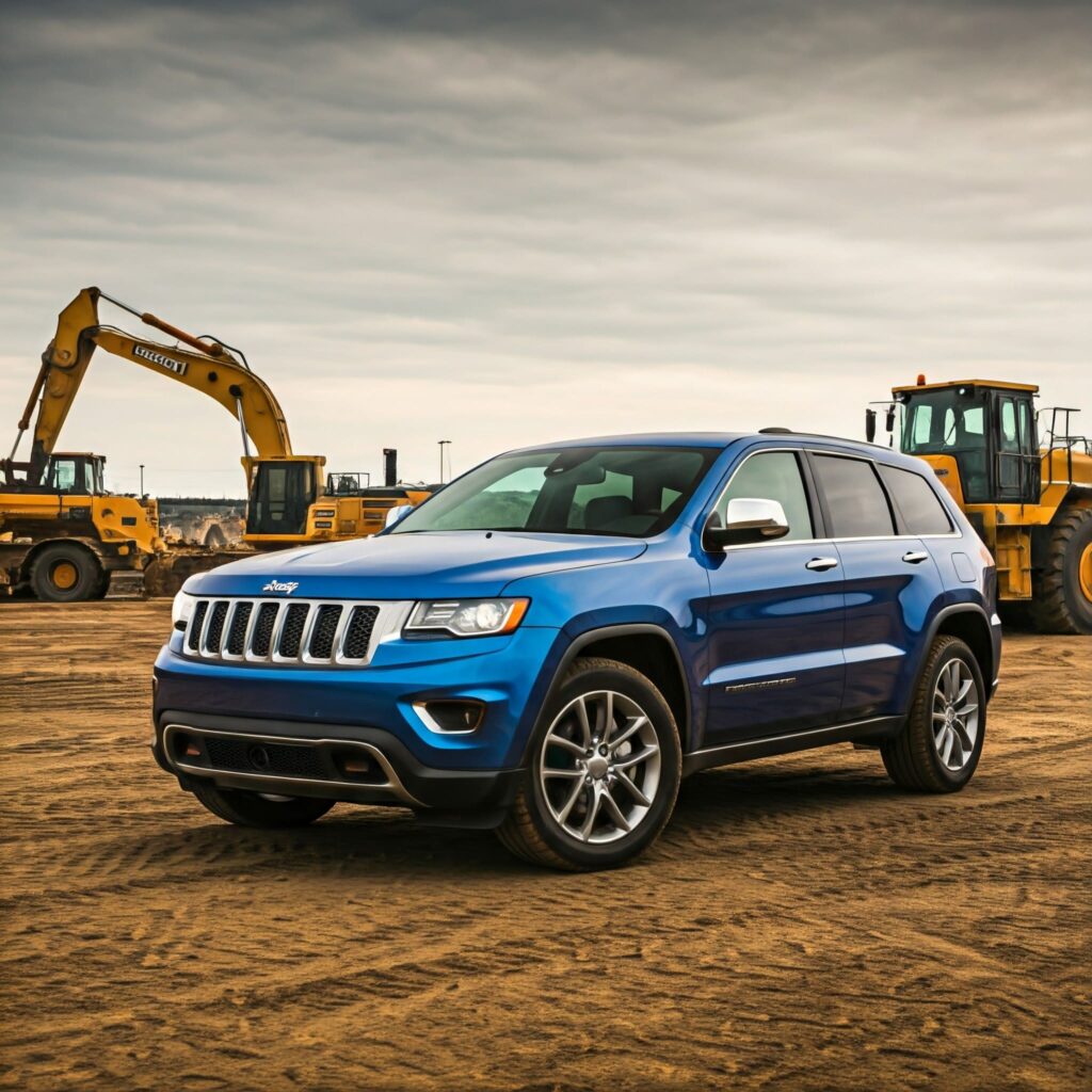 Blue Jeep Grand Cherokee