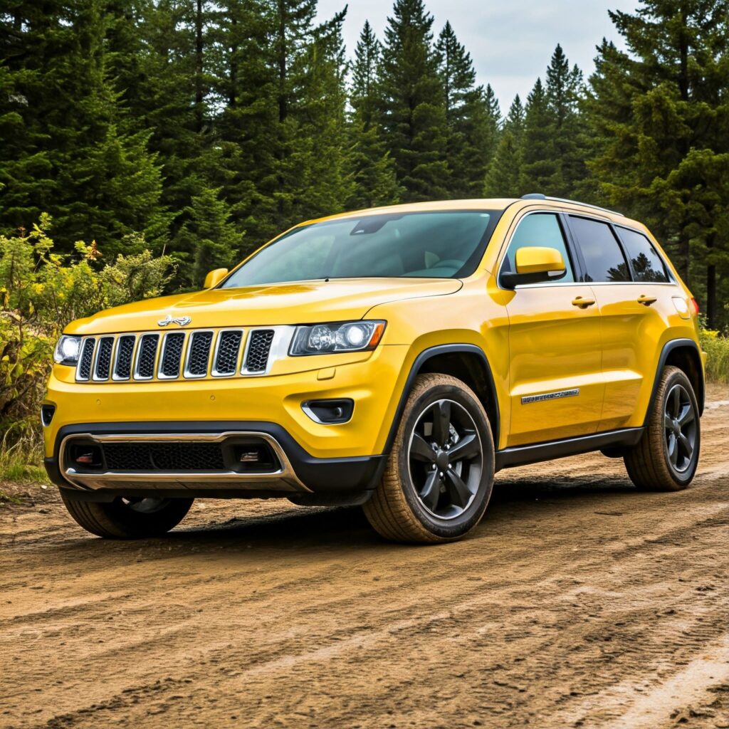 Yellow Jeep Grand Cherokee