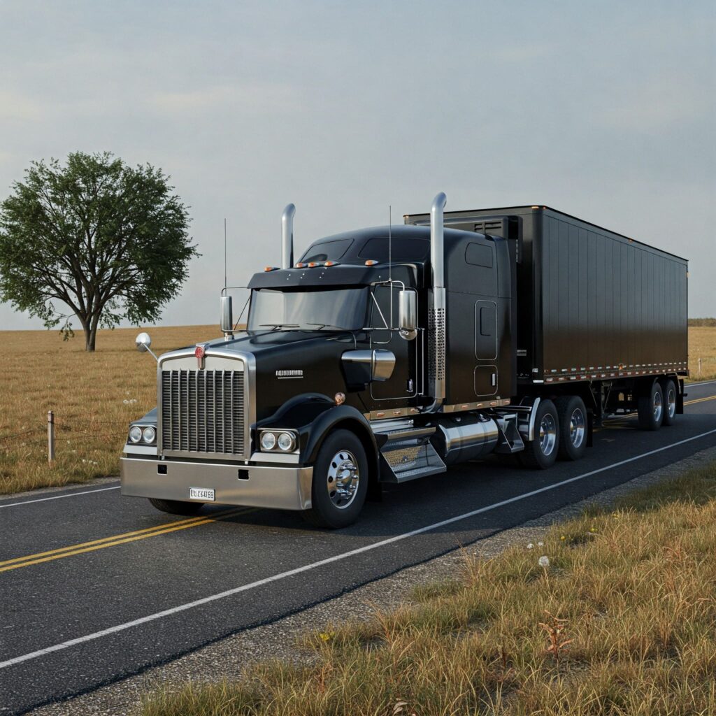 Black Semi Truck