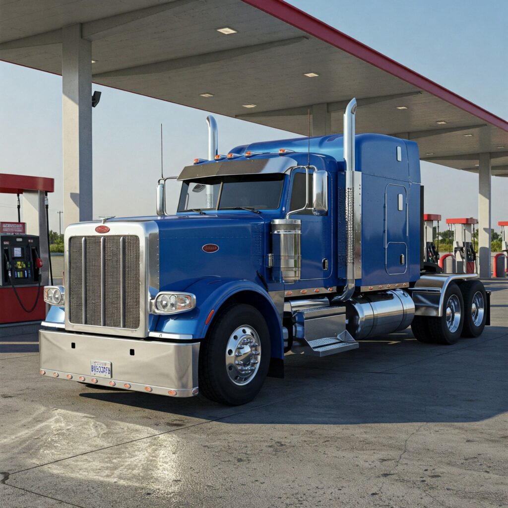 Blue Semi Truck