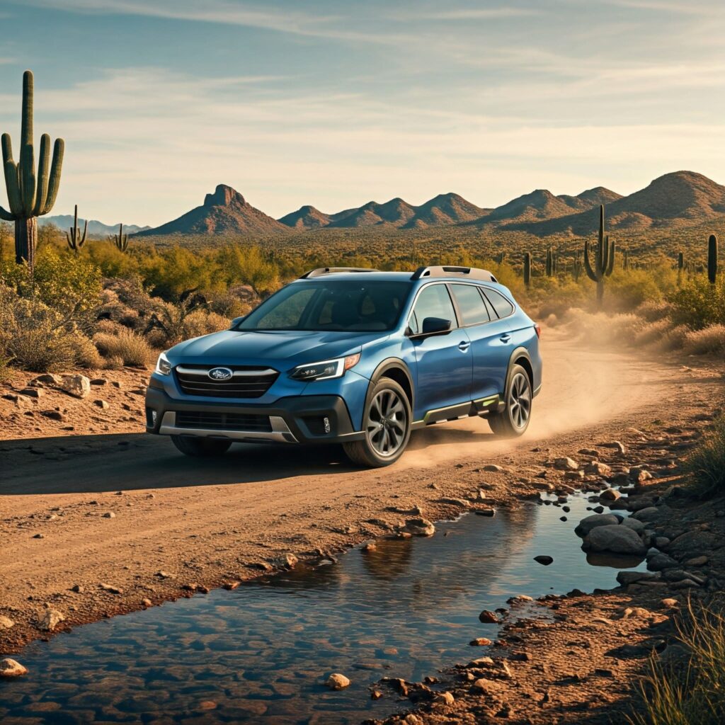 Blue Subaru Outback