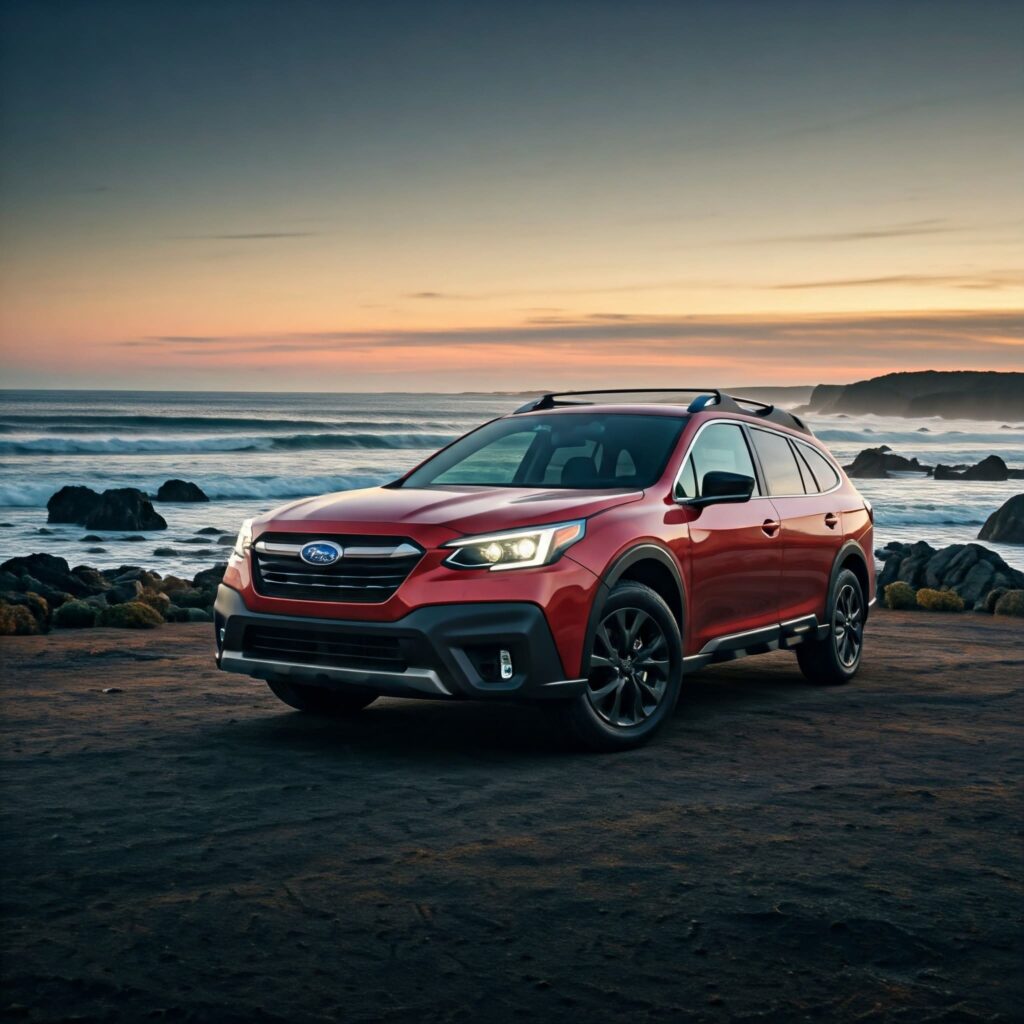 Red Subaru Outback