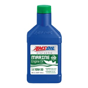AMSOIL 10W-30 Synthetic Marine Engine Oil.