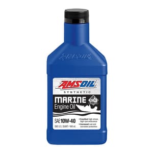 AMSOIL 10W-40 Synthetic Marine Engine Oil.