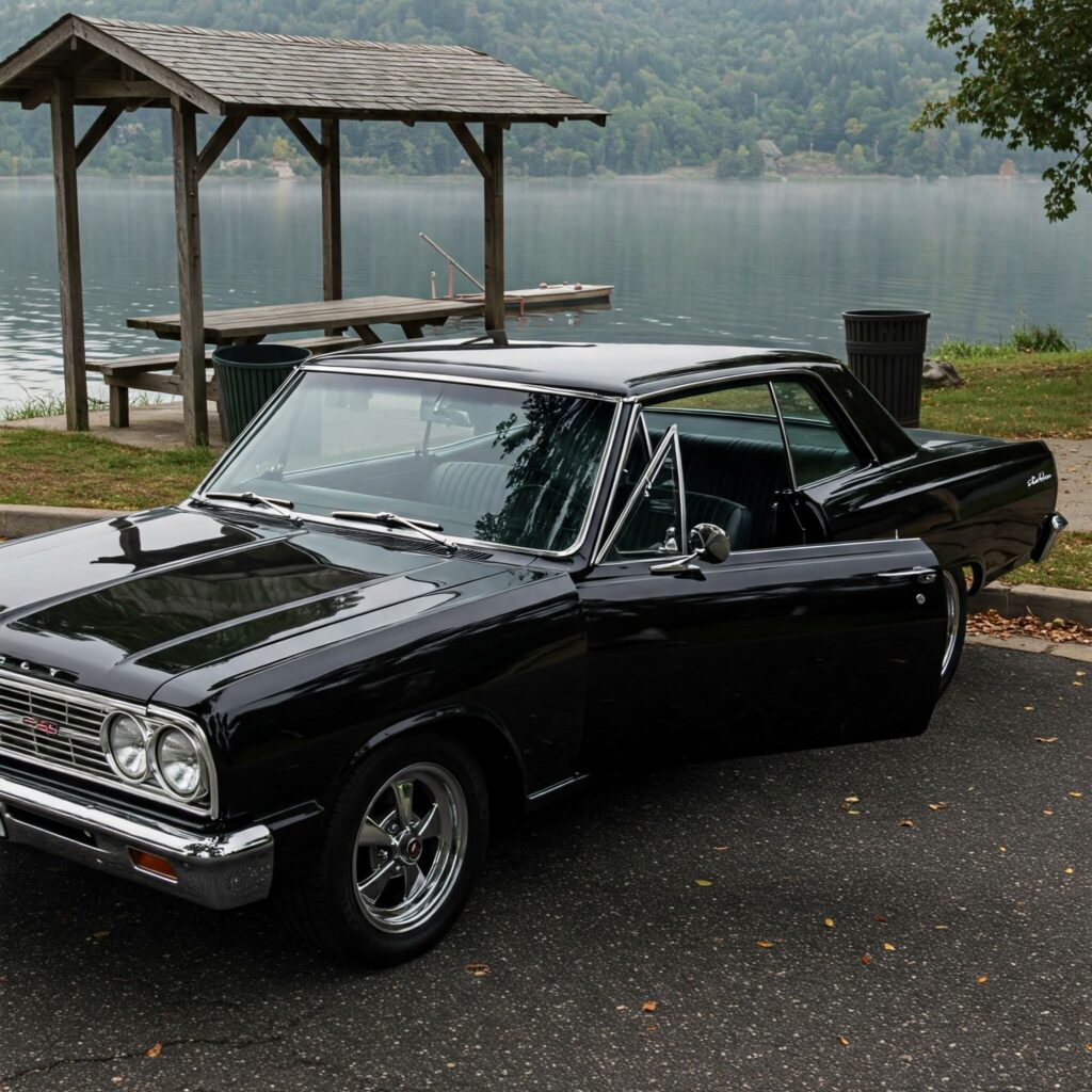 Black Classic Car Door