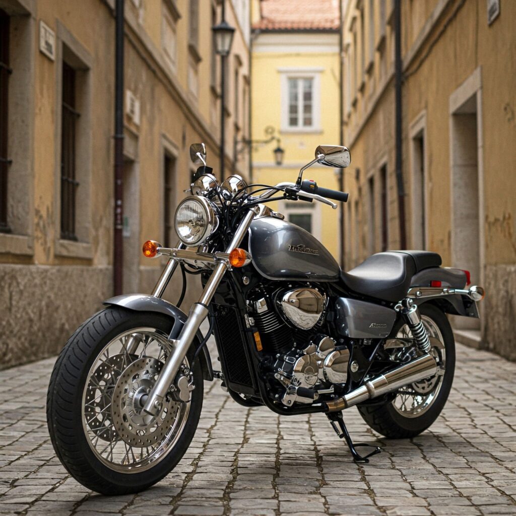 Black V Twin Motorcycle