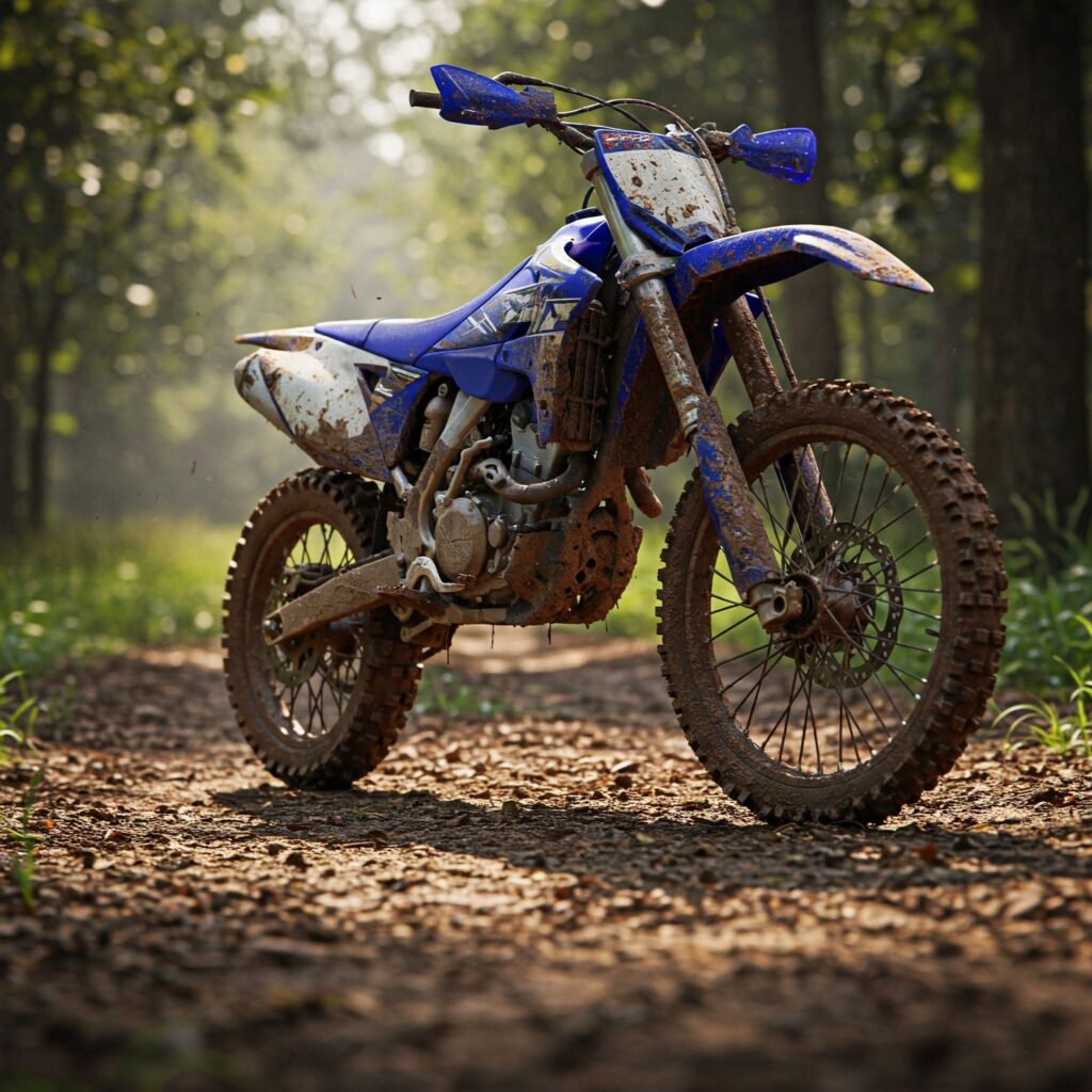 Blue Racing Dirt Bike