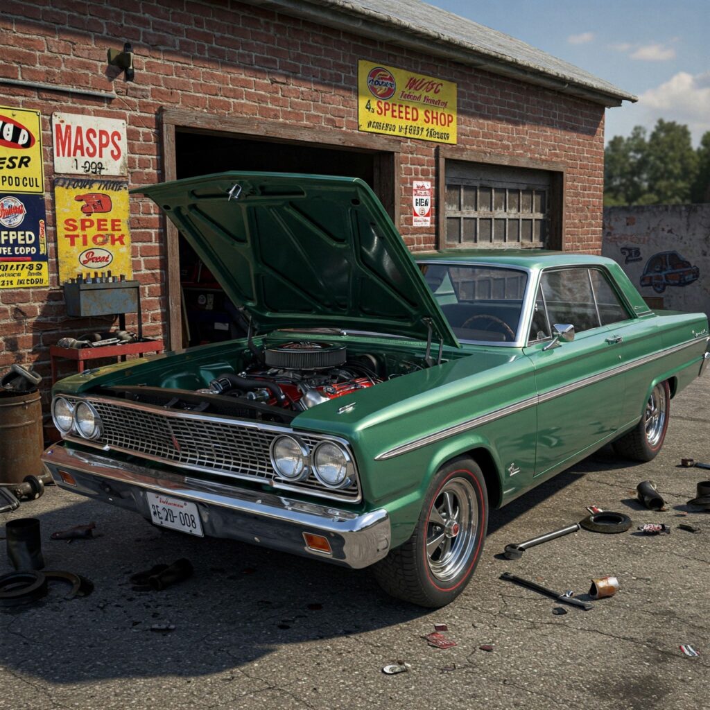 Green Classic Car