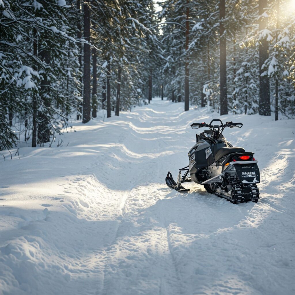 Snowmobile Forest Trail