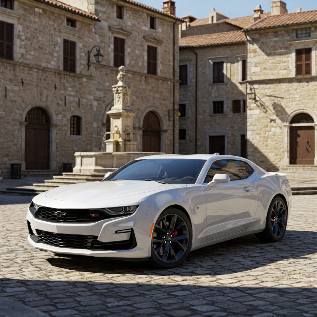 White Muscle Car